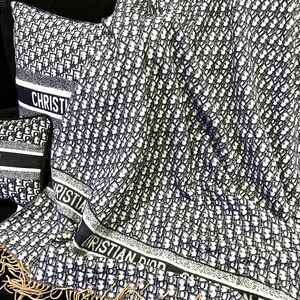 Monogram Black and White blanket